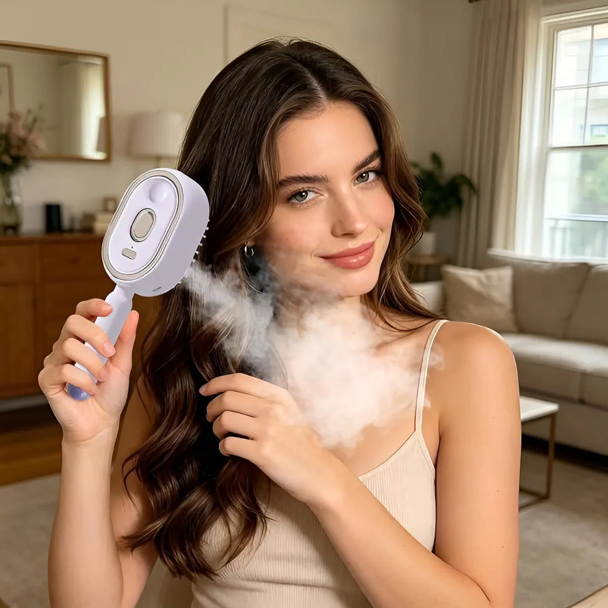 Steam Brush | Rechargeable Detangling Tool with Oil