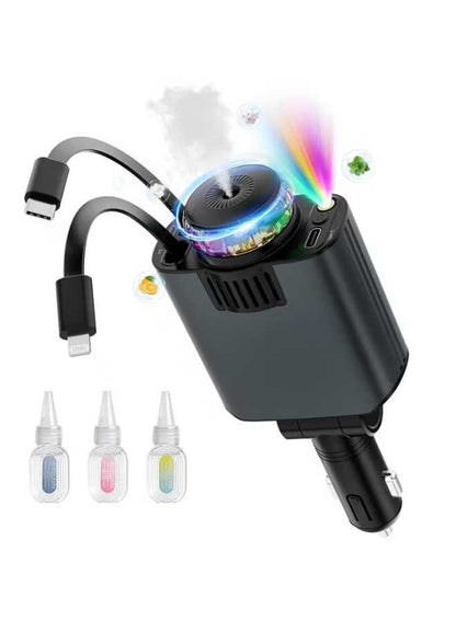 5-in-1 Smart Car Charging Hub with Starry Night Projector