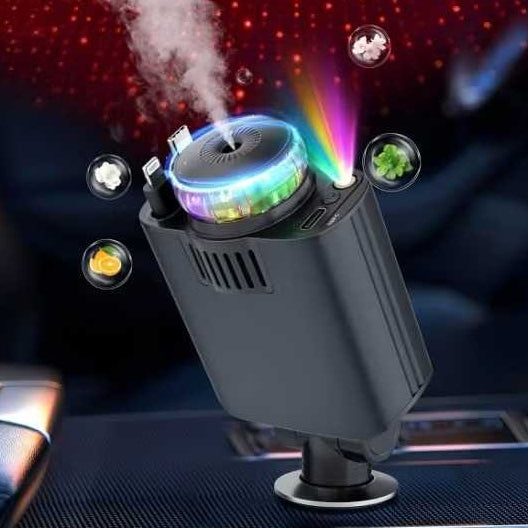 5-in-1 Smart Car Charging Hub with Starry Night Projector